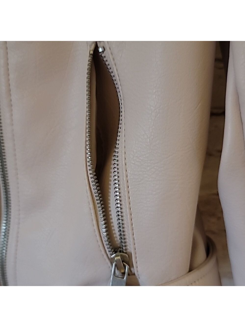 Super chic pink faux leather pink jacket medium - Picture 3 of 7